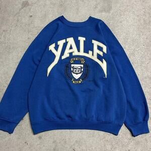 90S Yale University Collegiate Crewneck Sweatshirt Kl234